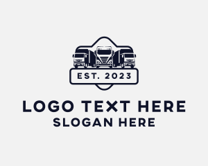 Military Truck - Cargo Trucking Delivery logo design