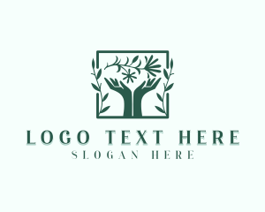 Yoga - Hands Flower Beauty Salon logo design