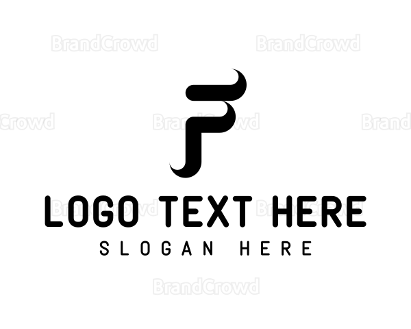Minimalist Modern Shadow Letter F Logo