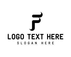 Letter F - Minimalist Modern Shadow Letter F logo design