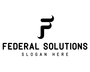 Minimalist Modern Shadow Letter F logo design