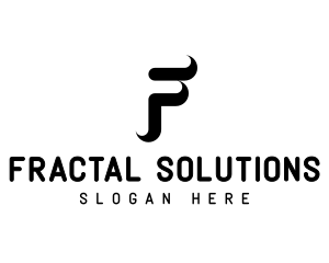 Minimalist Modern Shadow Letter F logo design