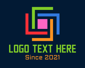 Transparent - Colorful Square Art Gallery logo design