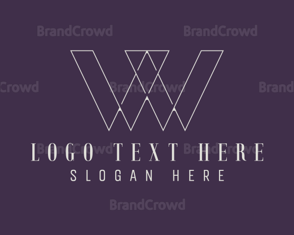Minimalist Stylist Letter W Logo