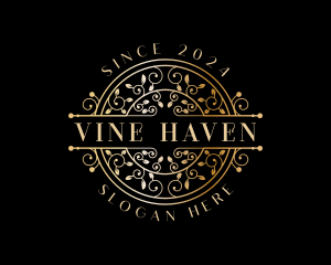 Luxury Ornamental Vine  logo design