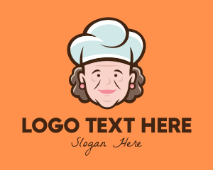Kitchen - Grandmother Chef Hat logo design
