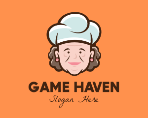 Baker - Grandmother Chef Hat logo design