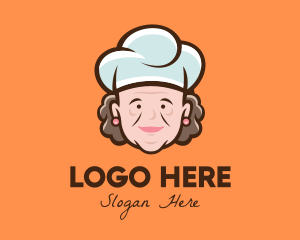 Fine Dining - Grandmother Chef Hat logo design