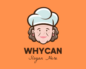 Head - Grandmother Chef Hat logo design