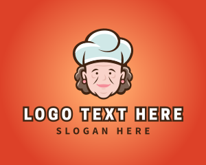 Food - Grandmother Chef Hat logo design