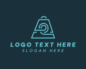 Shopping Bag - Online Shopping Letter E logo design