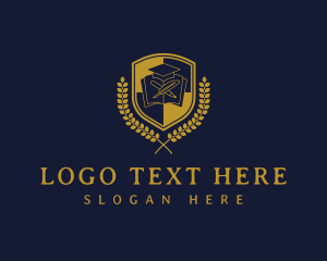 College - Shield Academy Graduate logo design