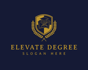 Shield Academy Graduate logo design