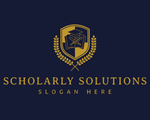 Scholar - Shield Academy Graduate logo design