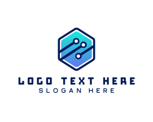 Ai - Digital Hexagon Technology logo design