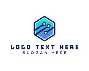 Geometry - Digital Hexagon Technology logo design