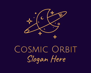 Orbit - Yellow Moon Orbit logo design