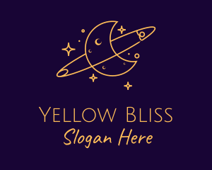 Yellow - Yellow Moon Orbit logo design