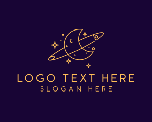 Boutique - Yellow Moon Orbit logo design