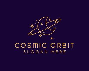 Yellow Moon Orbit  logo design