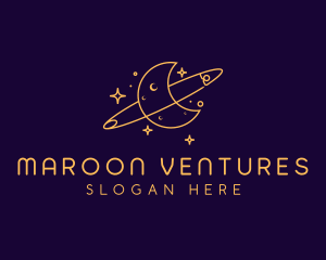 Yellow Moon Orbit  logo design