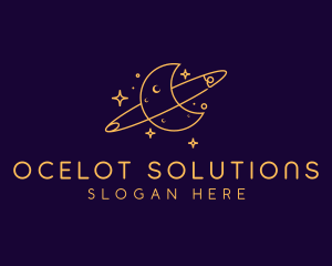 Yellow Moon Orbit  logo design