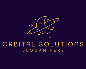 Yellow Moon Orbit  logo design