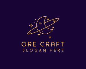 Yellow Moon Orbit  logo design