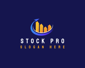 Stock - Statistics Stock Arrow logo design