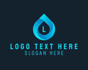 Cleanliness - Water Droplet Aqua Sanitation logo design