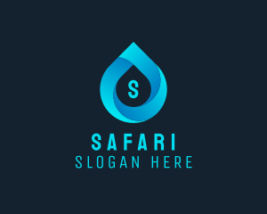 Water Droplet Aqua Sanitation  Logo