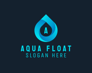 Water Droplet Aqua Sanitation  logo design