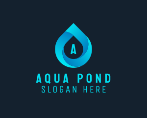 Water Droplet Aqua Sanitation  logo design