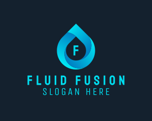 Water Droplet Aqua Sanitation  logo design