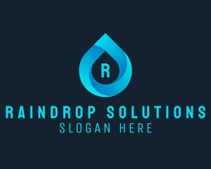 Water Droplet Aqua Sanitation  logo design