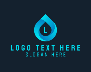 Hydrogen - Water Droplet Aqua Sanitation logo design