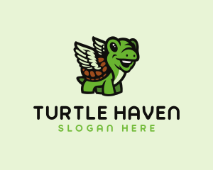 Tortoise Turtle Wing logo design