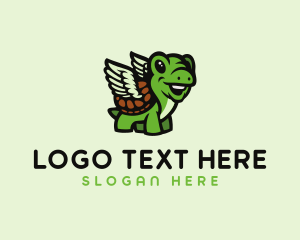 Fictional - Tortoise Turtle Wing logo design