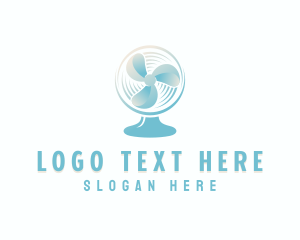 Electric Fan - Cooling Fan Ventilation logo design