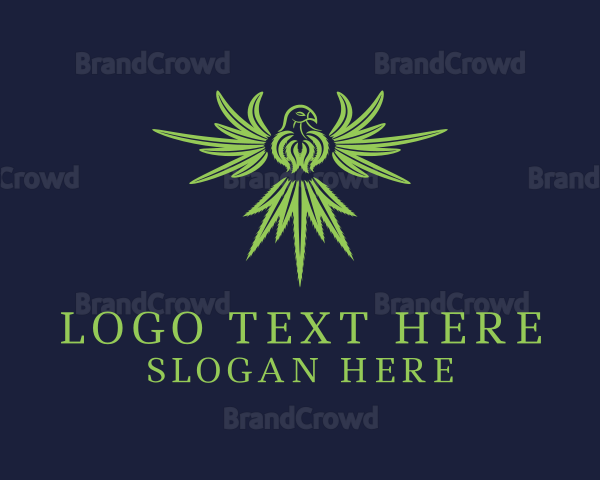 Marijuana Cannabis Leaf Eagle Logo