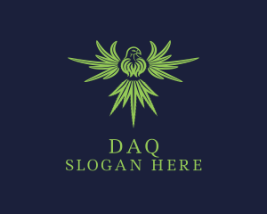 Vape - Marijuana Cannabis Leaf Eagle logo design