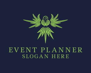 Bird - Marijuana Cannabis Leaf Eagle logo design