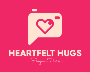 Love - Pink Camera Photography Love Heart logo design