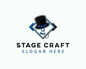 Theatre - Monocle Top Hat Fashion logo design