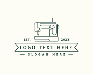 Wardrobe - Sewing Machine Clothes Stitching logo design
