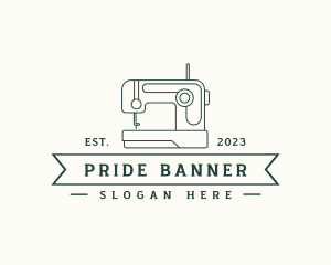 Sewing Machine Clothes Stitching logo design