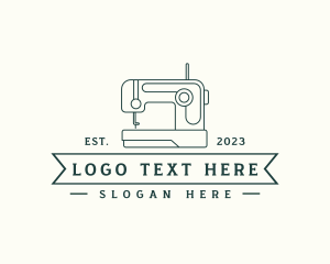 Sewing Machine Clothes Stitching Logo