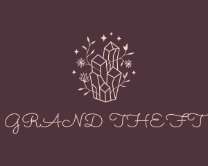 Floral Crystal Sparkles logo design