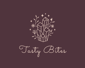 Floral - Floral Crystal Sparkles logo design