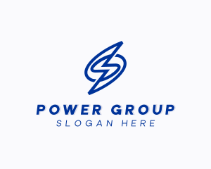 Power Cable - Power Lightning Letter S logo design